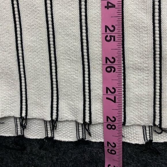 Theory haydren prosecco double stripe white black V neck sweater top Women’s M - Picture 8 of 9